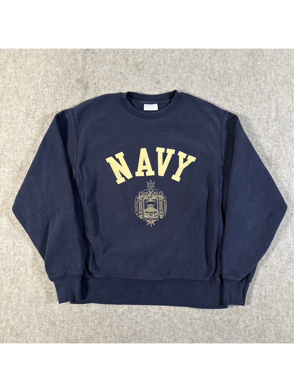 Champion Reverse Weave Sweatshirt Mens Size Medium? US Navy Academy Crewneck